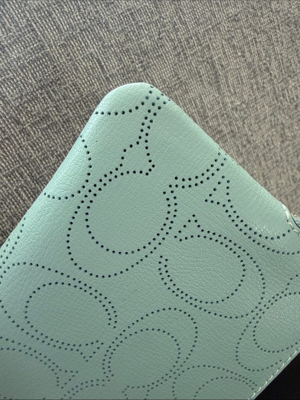 Coach Perforated Signature Wristlet in Light Blue - Picture 9 of 9